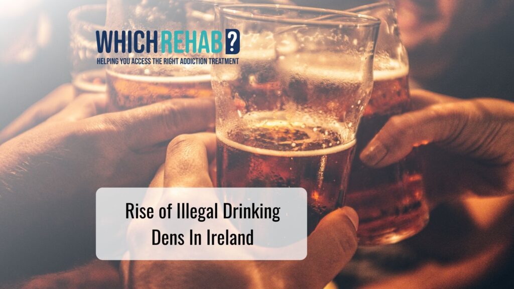 Inside of an illegal drinking den in Ireland