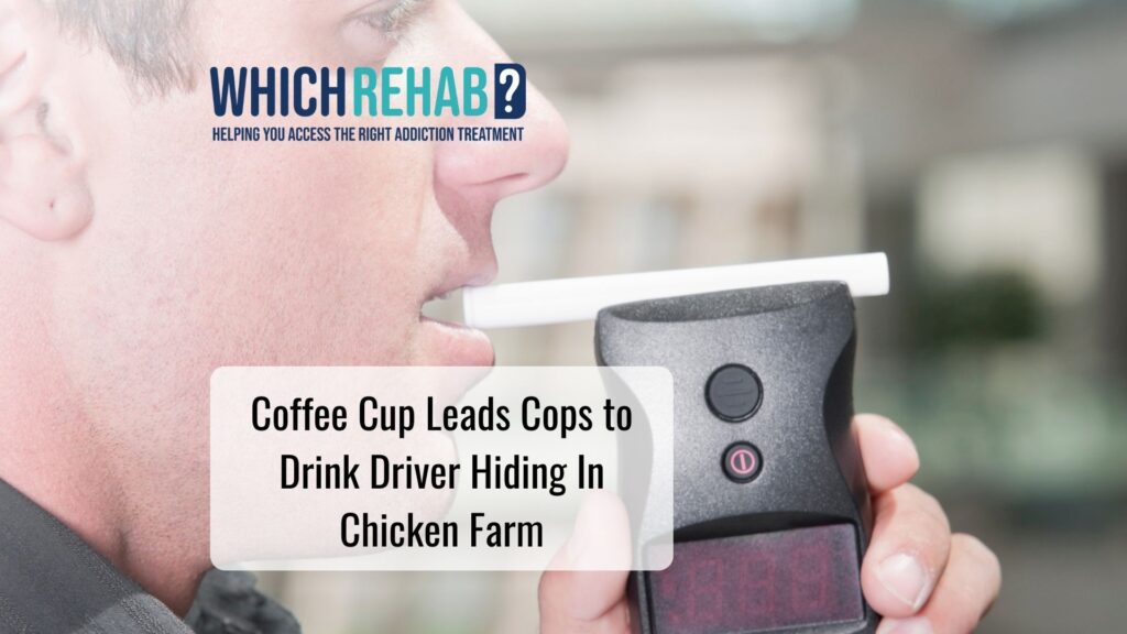 Drunk driver being breathalised