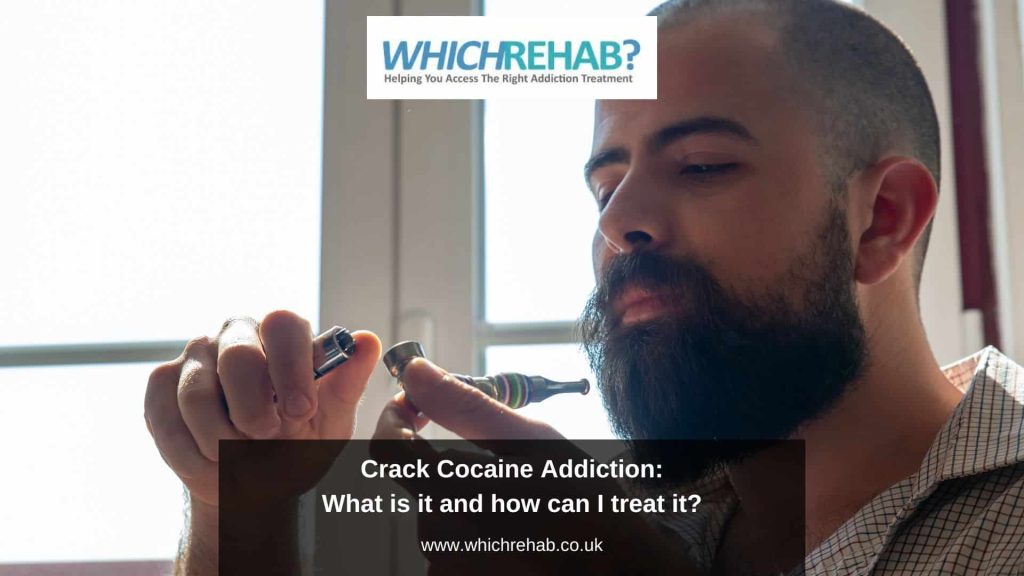 A man in a plaid shirt lighting a crack cocaine smoking pipe - Which Rehab