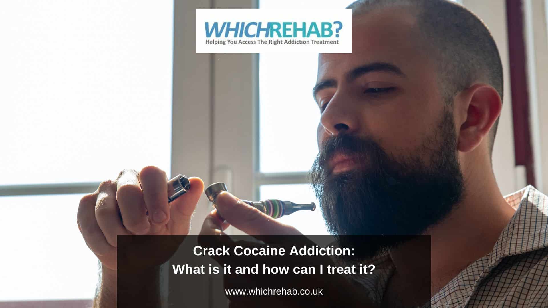 A man in a plaid shirt lighting a crack cocaine smoking pipe - Which Rehab