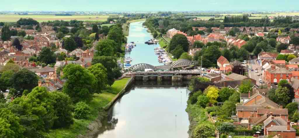 An arial view of a canal in Lincolnshire - Lincolnshire Rehab - Which Rehab